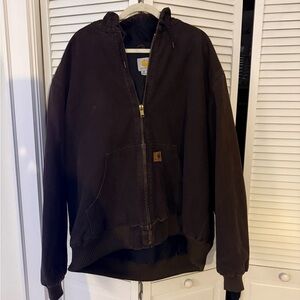 Carhartt Dark Brown Zip-Up Jacket